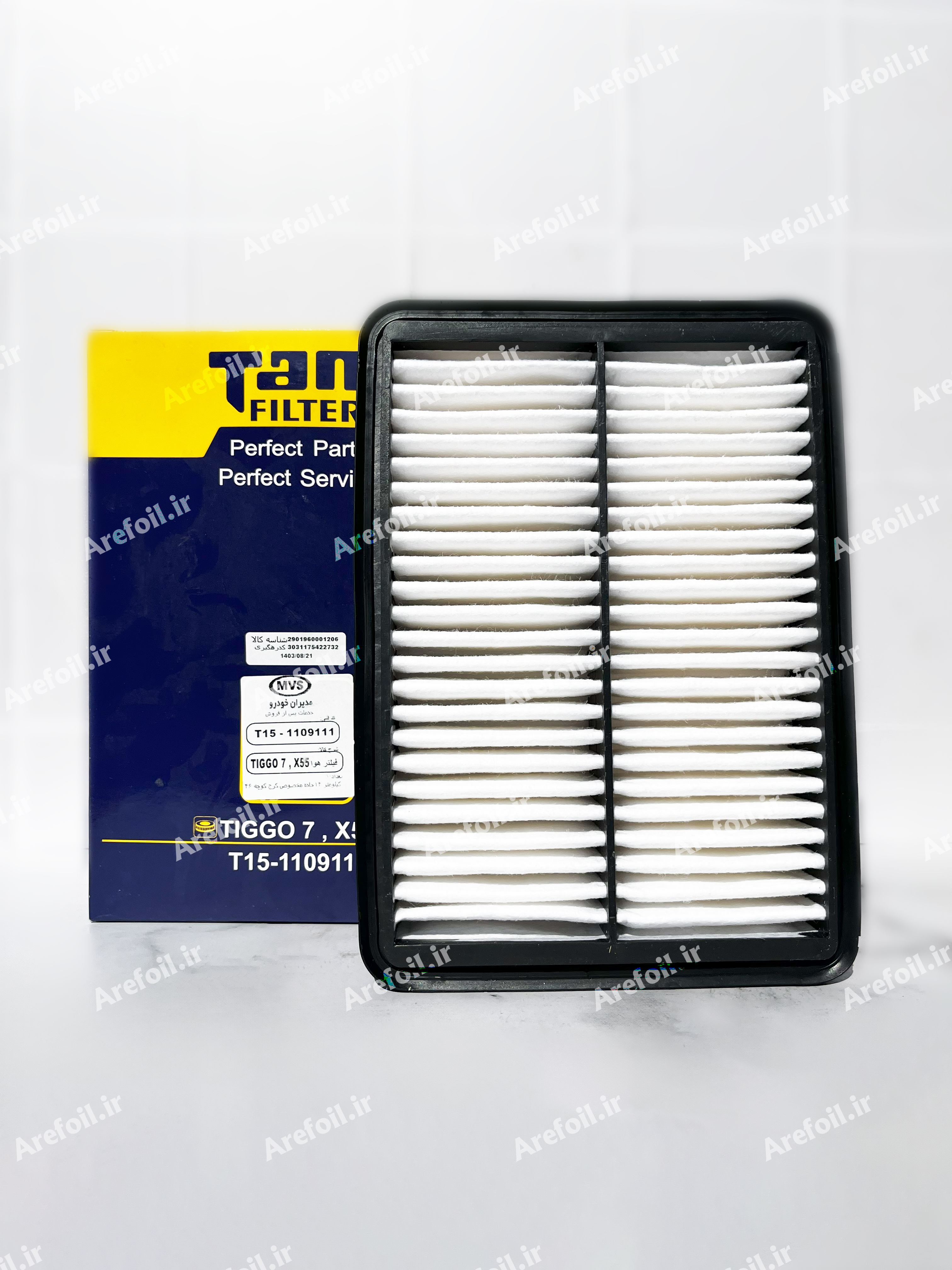 فیلتر هوای تیگو7 و ام وی ام X55 تام